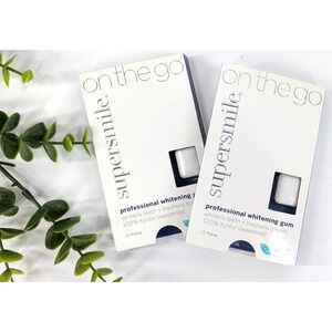 NEW LOT 2😍Supersmile Professional Whitening Gum Mint 12ct x2 Package On The Go